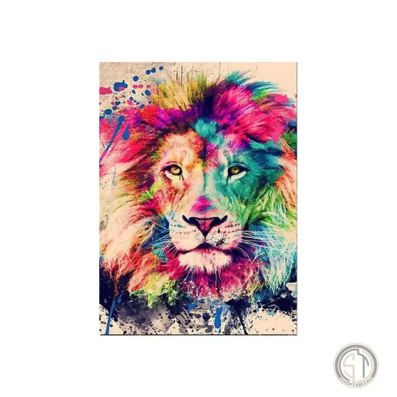 tableau Tête de lion peinture