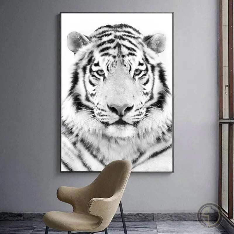 tableau tigre blanc