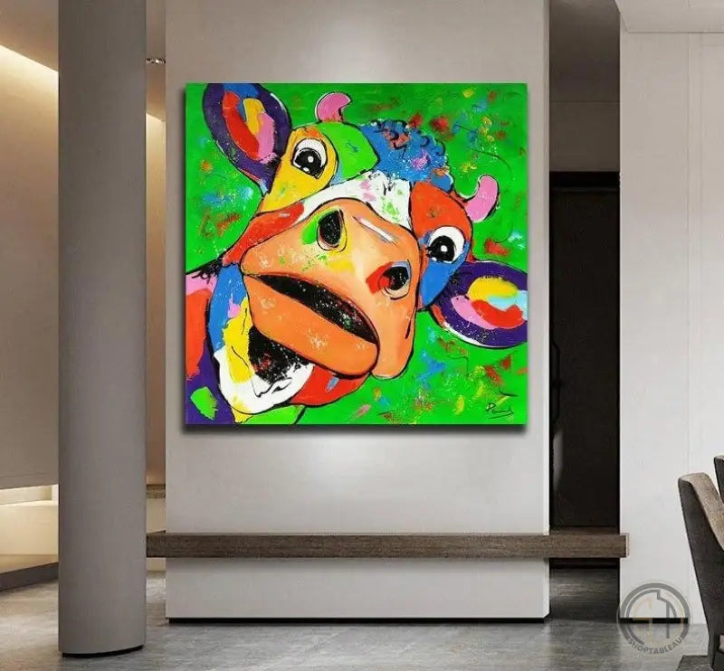 Tableau Vache Multicolore