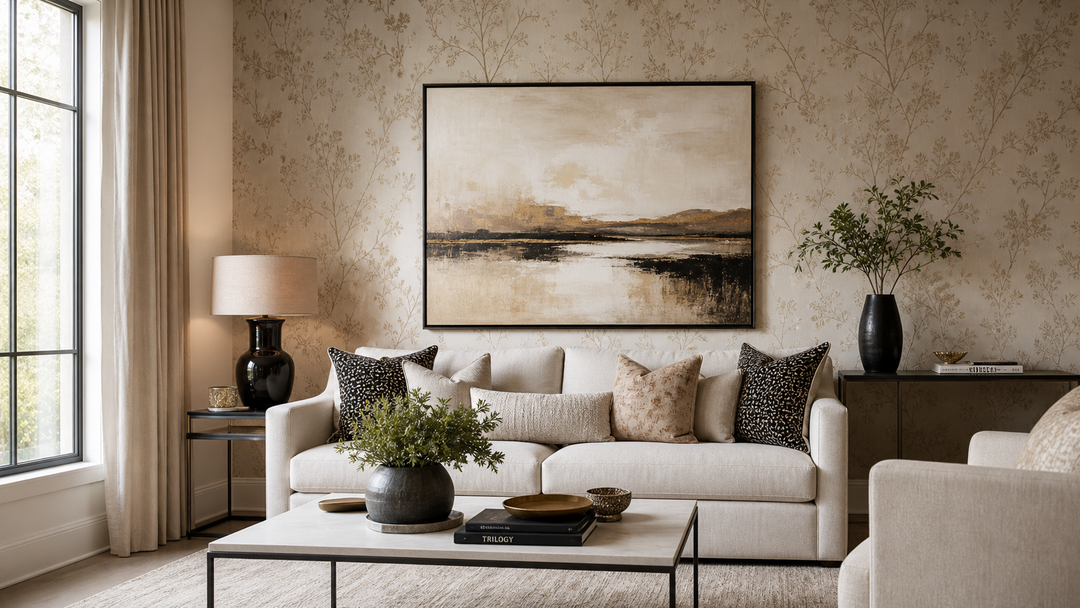 Comment associer tableau et papier peint dans une déco murale élégante ?