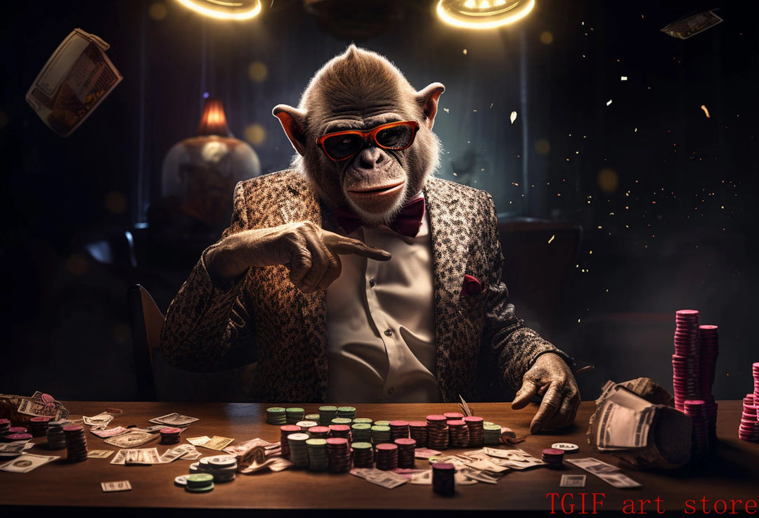Tableau Singe Poker