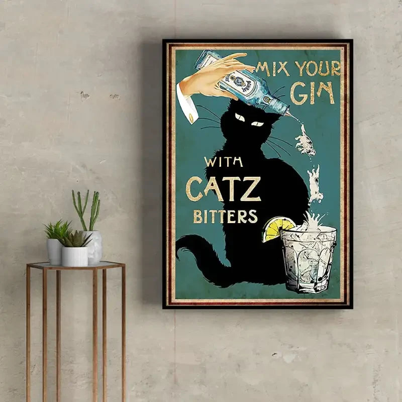 Peinture le Chat Noir chat