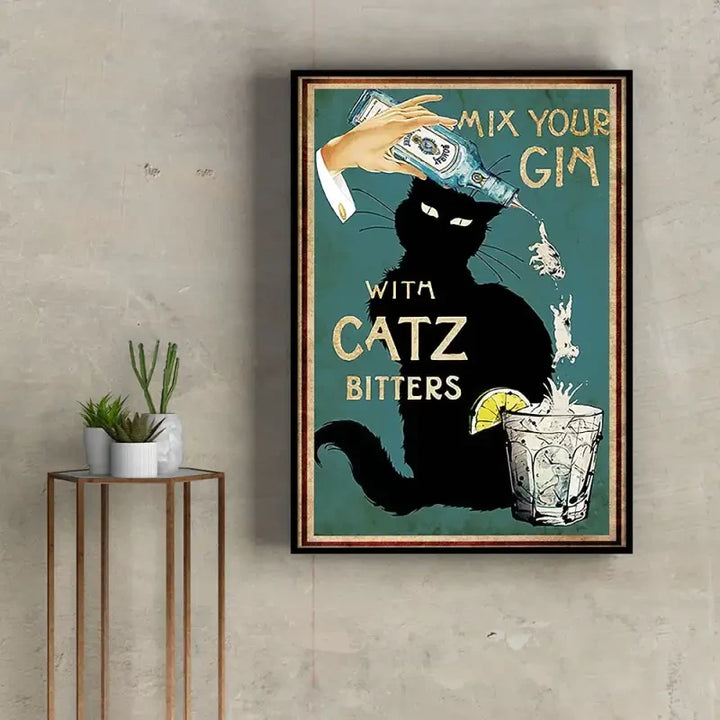 Peinture le Chat Noir chat