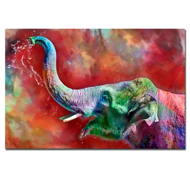 tableau elephant couleur