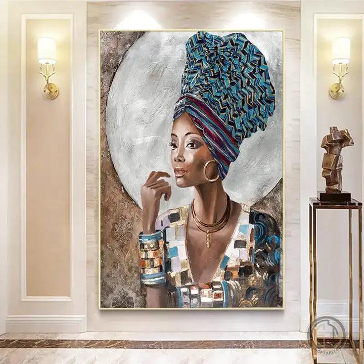 Tableau Africain Moderne africain ✓ tableau femme