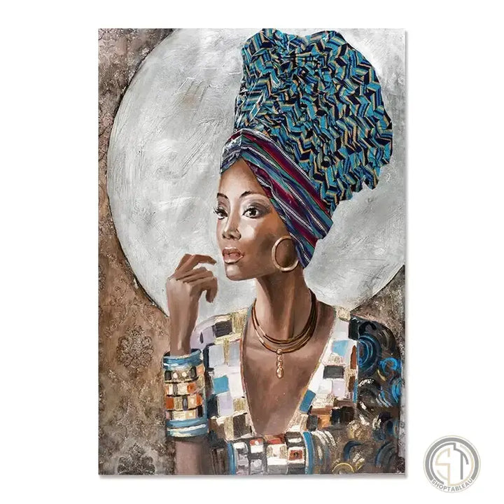 Tableau Africain Moderne africain ✓ tableau femme