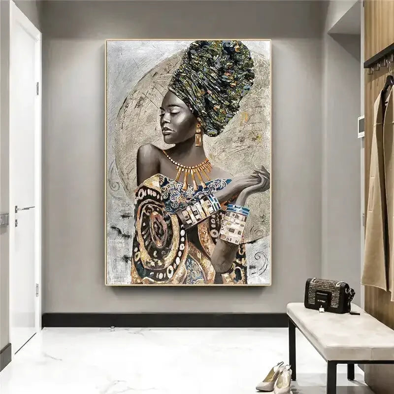 Tableau Africain Moderne africain ✓ tableau femme