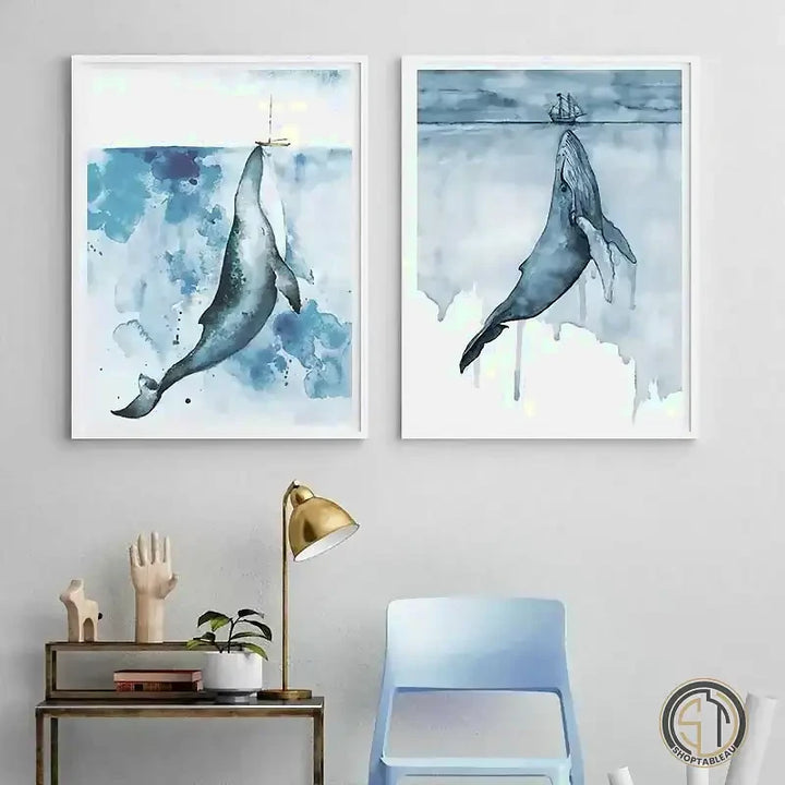 Tableau Baleine Animaux