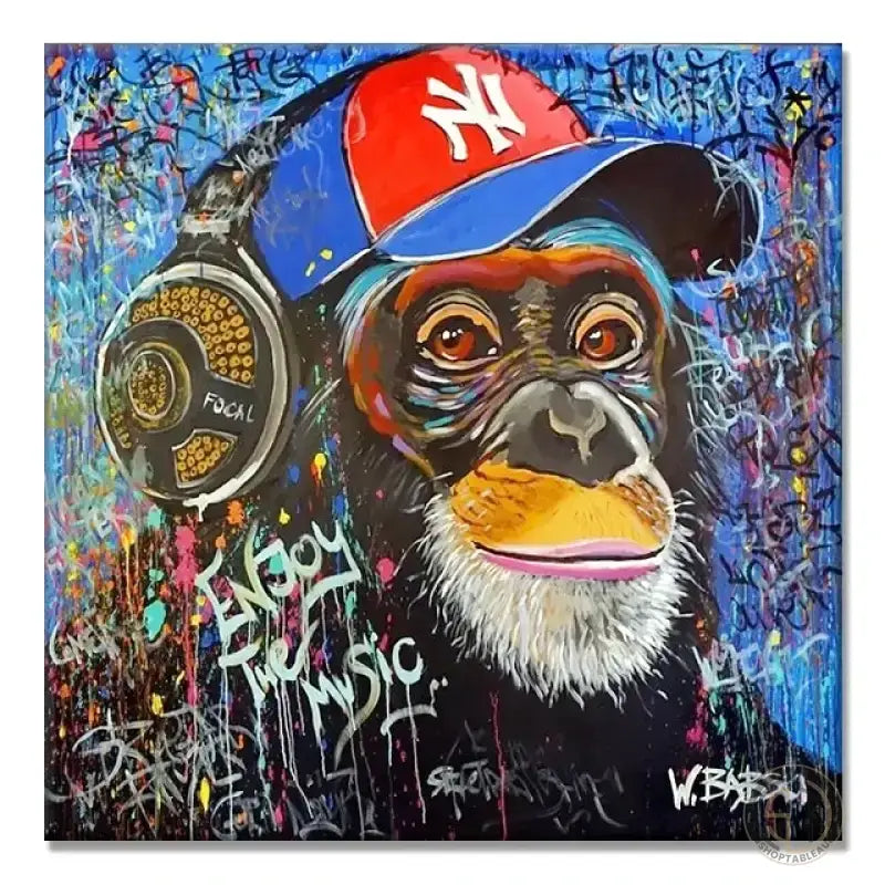 Banksy Singe Pop Art ✓ singe ✓ stree ✓ Street ✓ tableau 