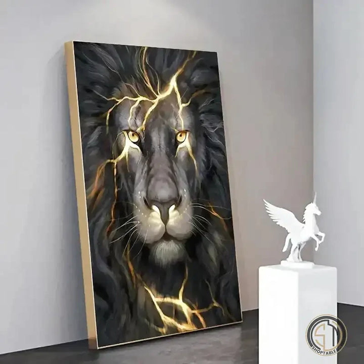Tableau d’animaux Lion ✓ Noir et Blanc ✓ Original