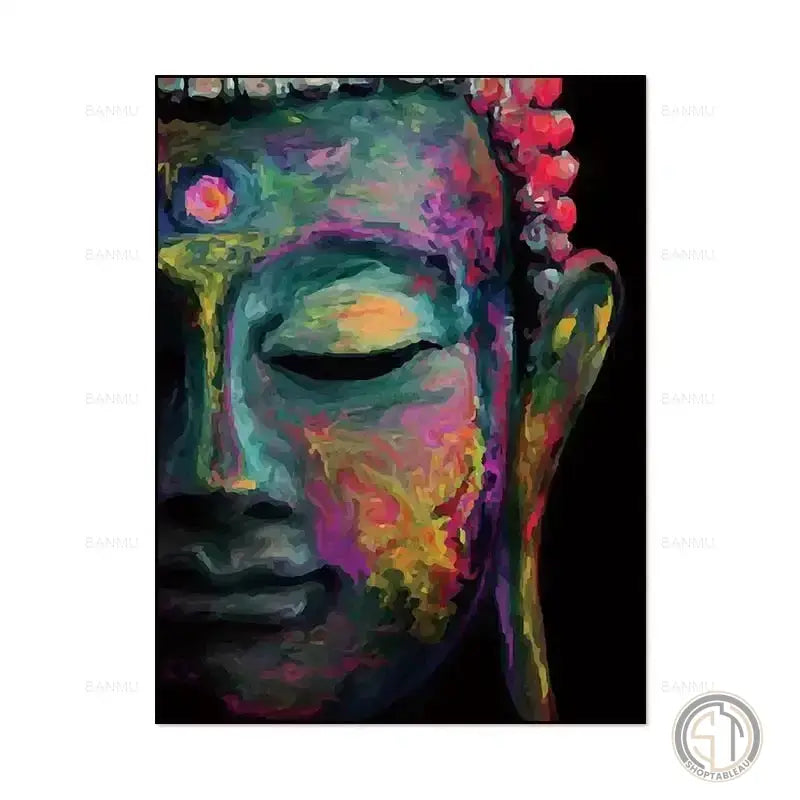 Tableau Deco Zen bouddha ✓ tableau coloré