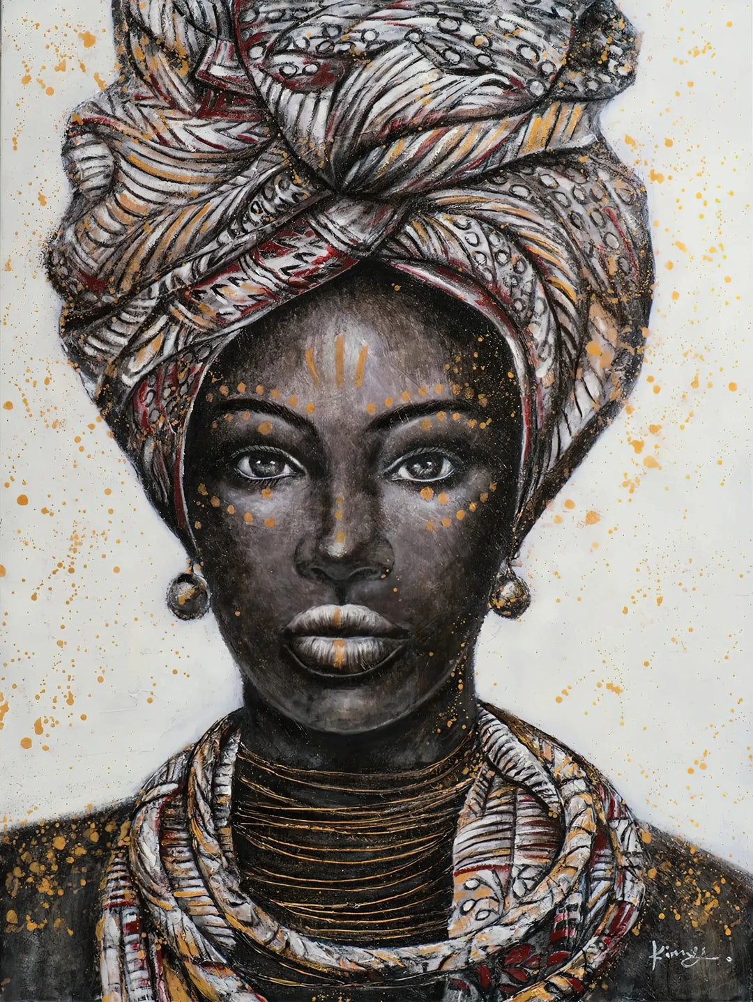 Tableau Ethnique Africain africain ✓ tableau coloré