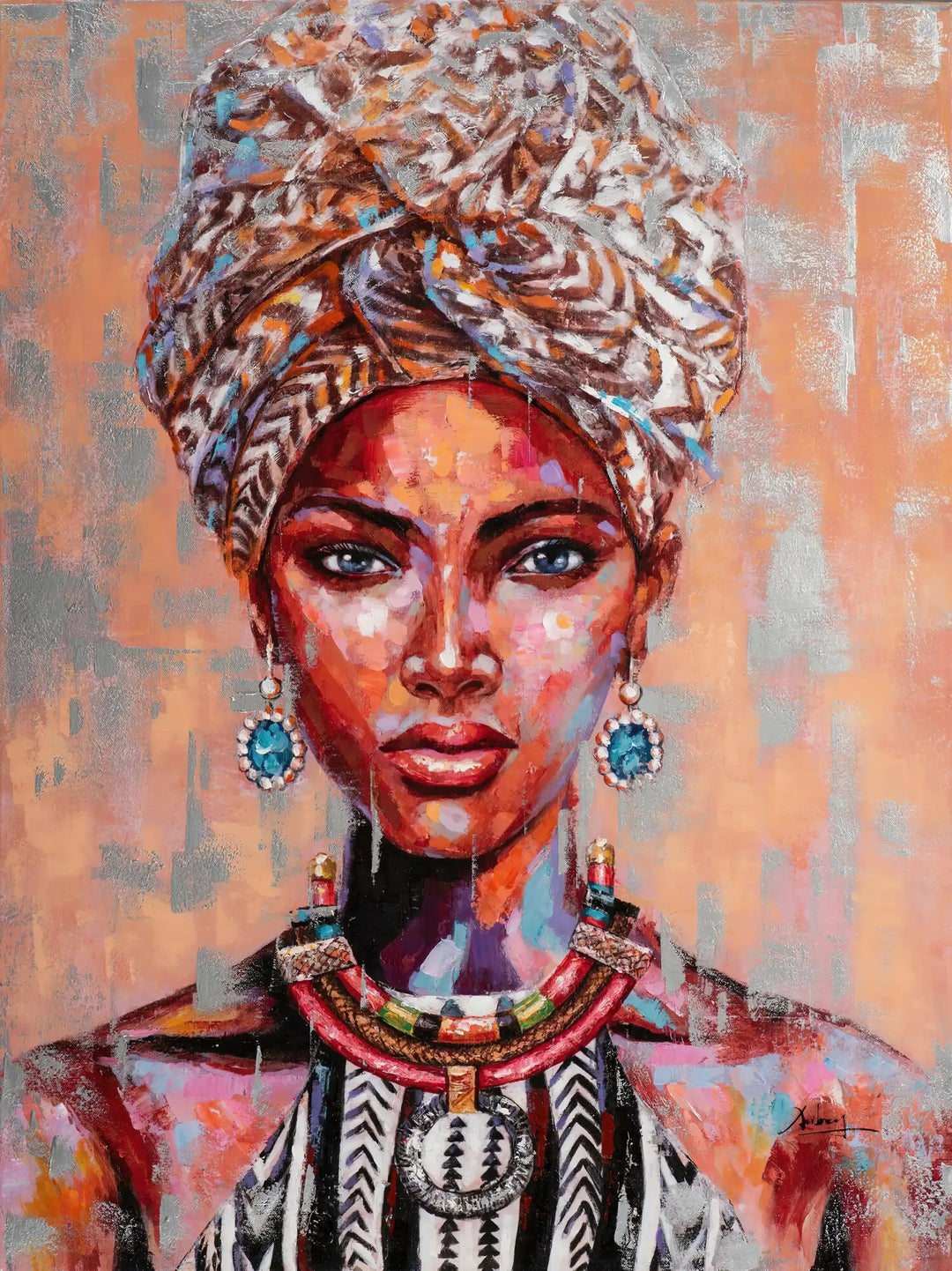 Tableau Ethnique Africain africain ✓ tableau coloré