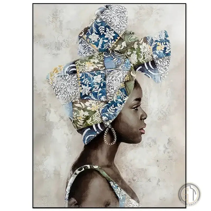 Tableau Femme Africaine africain ✓ tableau coloré