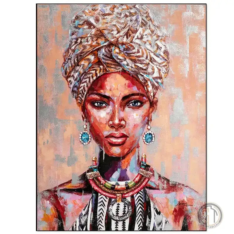 Tableau Femme Africaine africain ✓ tableau coloré