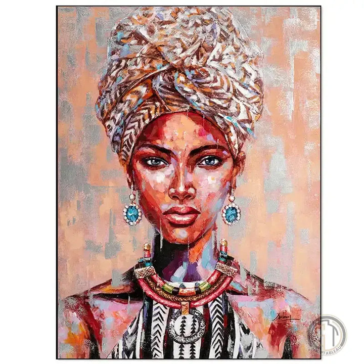 Tableau Femme Africaine africain ✓ tableau coloré