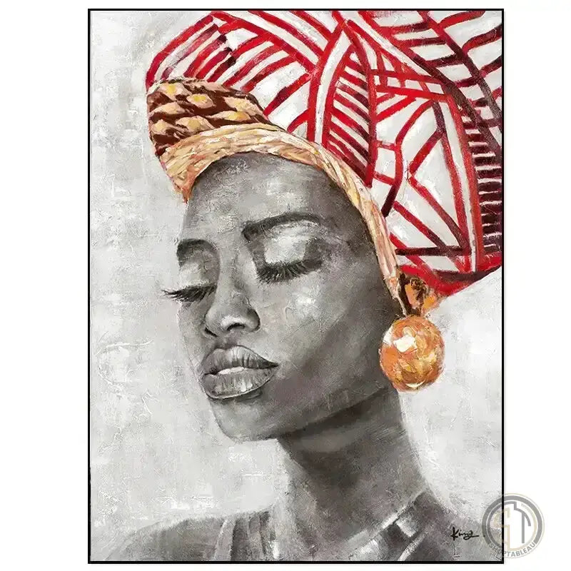 Tableau Femme Africaine africain ✓ tableau coloré