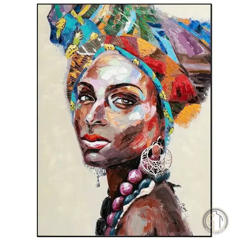 Tableau Femme Africaine africain ✓ tableau coloré