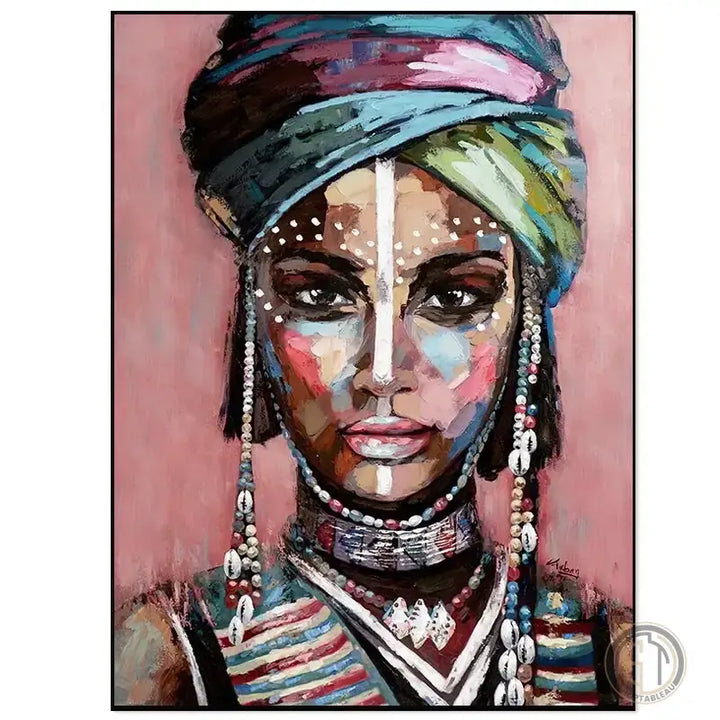 Tableau Femme Africaine africain ✓ tableau coloré