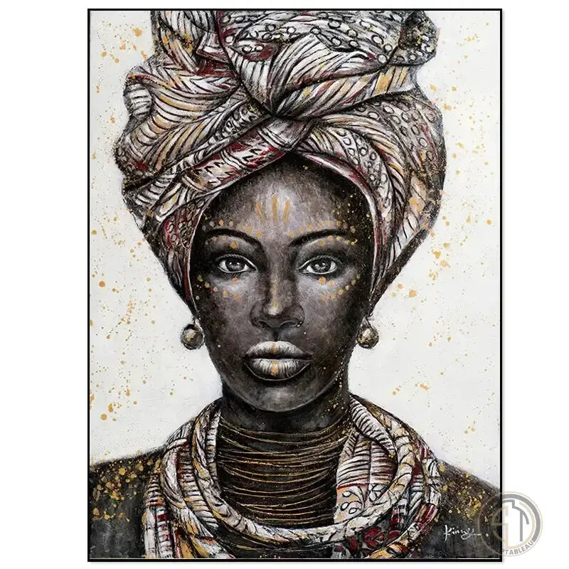 Tableau Femme Africaine africain ✓ tableau coloré