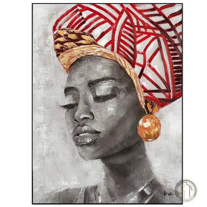 Tableau Femme Africaine africain ✓ tableau coloré