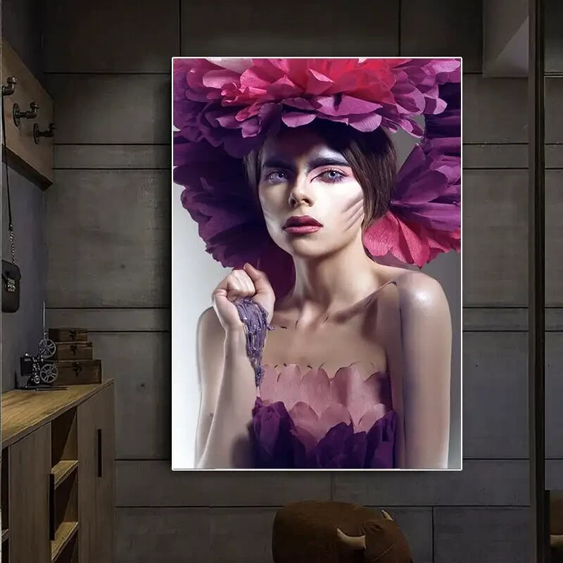 Tableau Femme En Rouge Moderne ✓ tableau femme