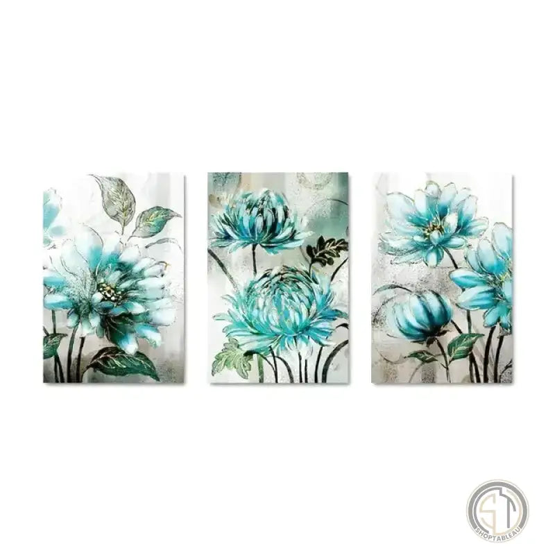 Tableau Fleur Gris 