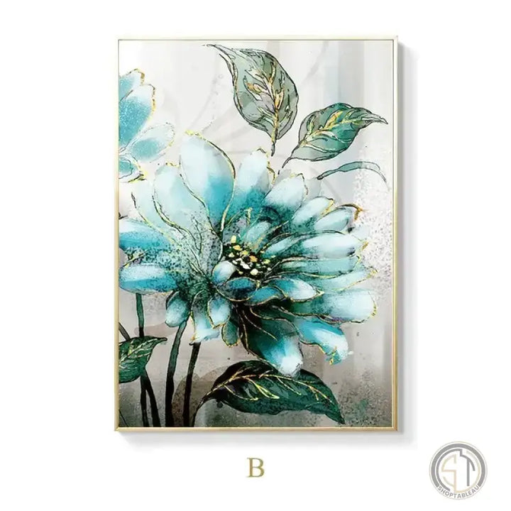 Tableau Fleur Bleu 