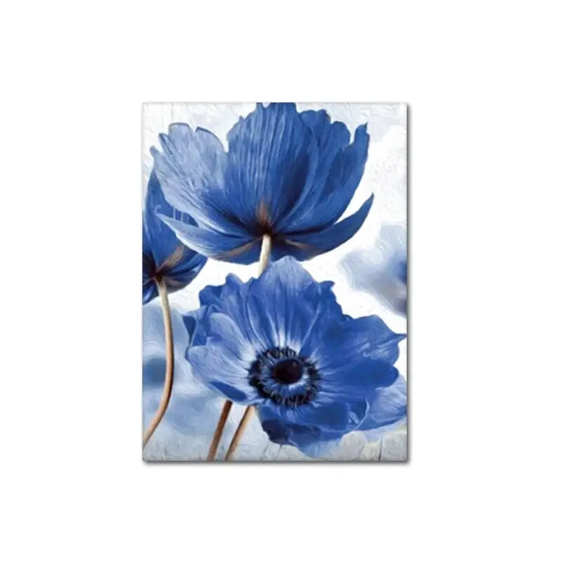 Tableau Fleur Bleu tableau coloré