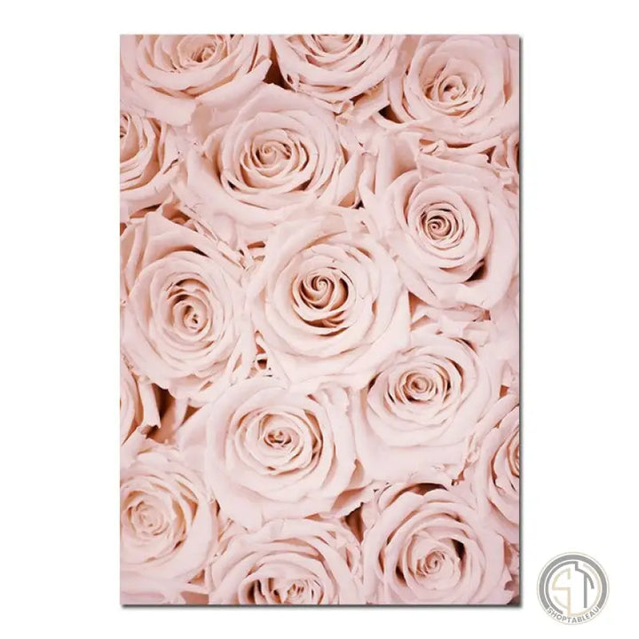 Tableau Bouquet rose 