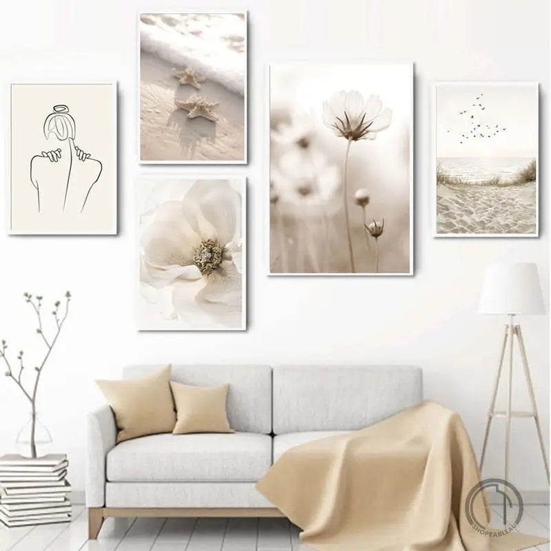 Tableau Fleurs Blanches