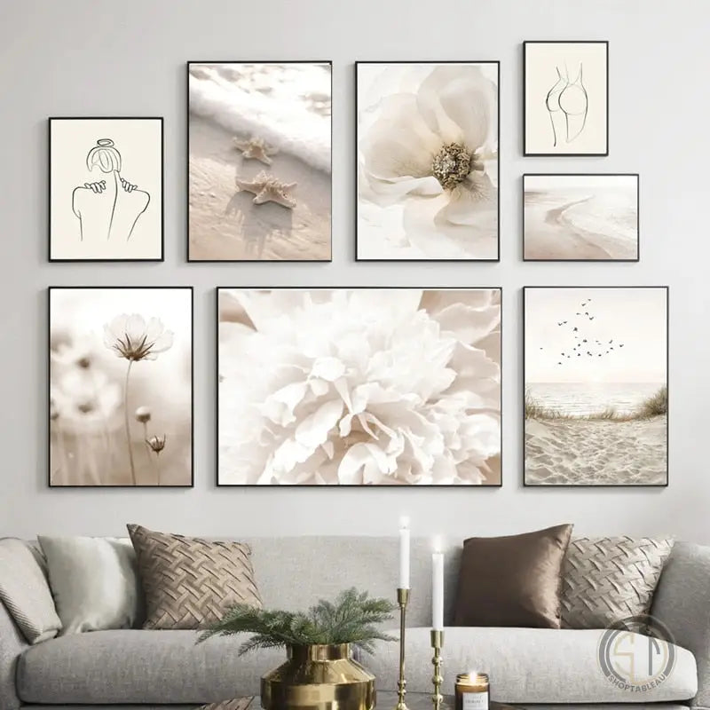 Tableau Fleurs Blanches