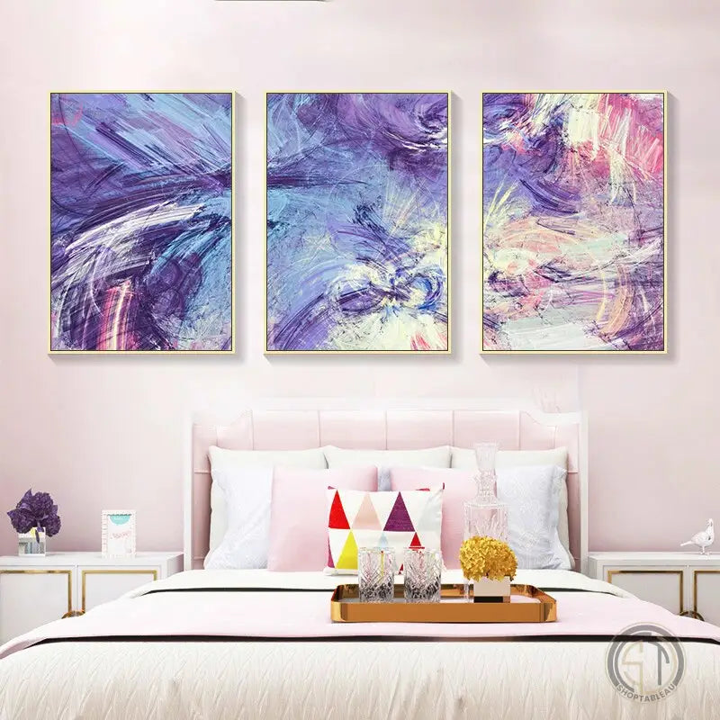 tableau violet moderne