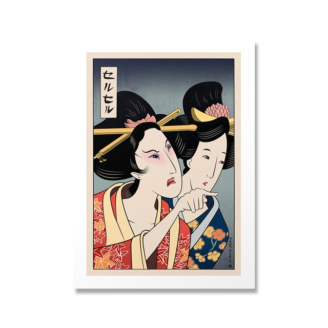 Tableau Japonais Ancien tableau femme