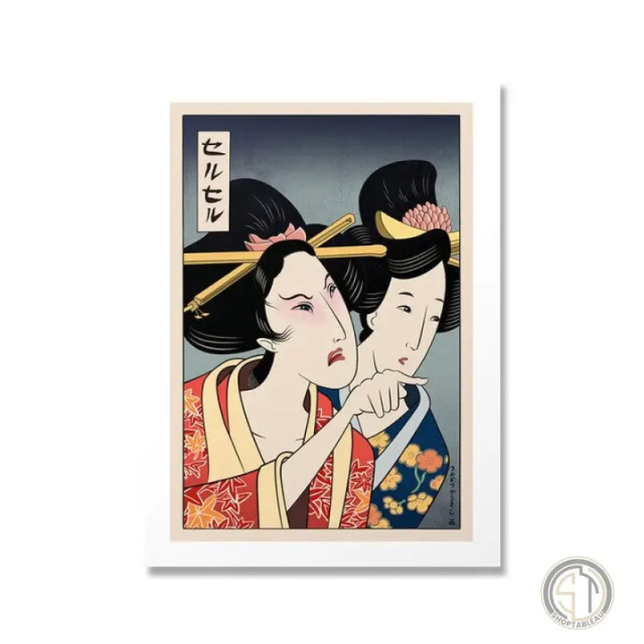 Tableau Japonais Ancien tableau femme