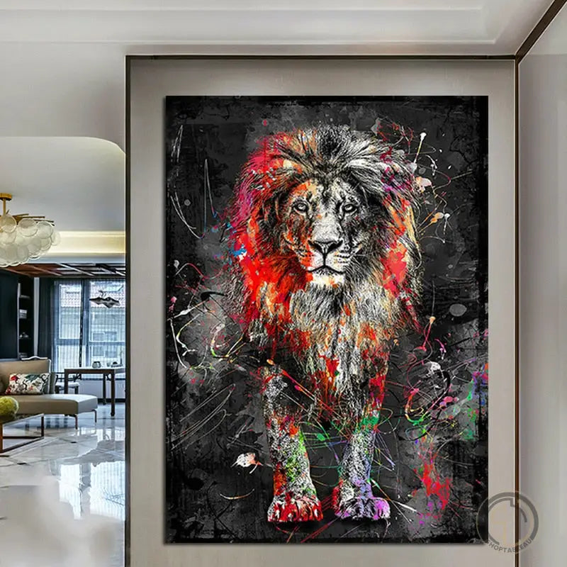 Toile de Lion multicolor 