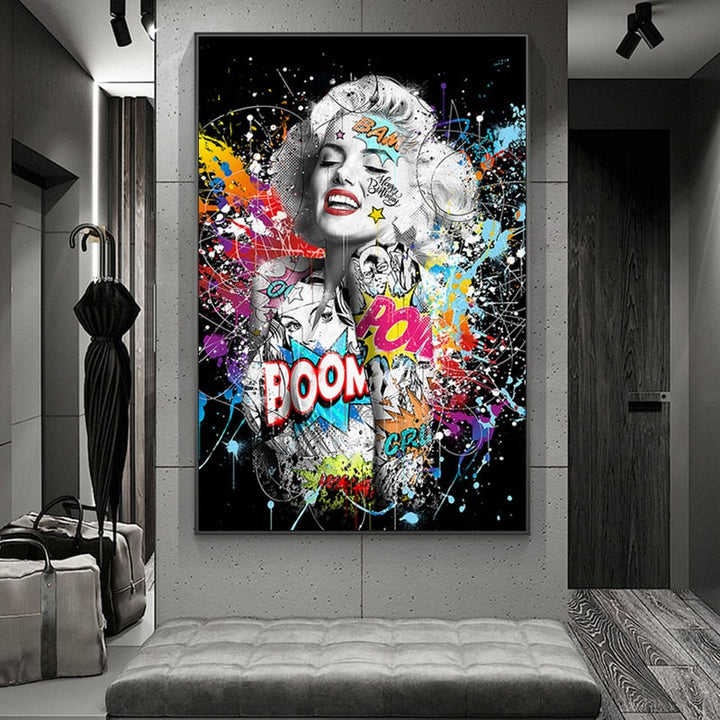 Marilyn Monroe Graffiti Art Pop ✓ stree ✓ Street