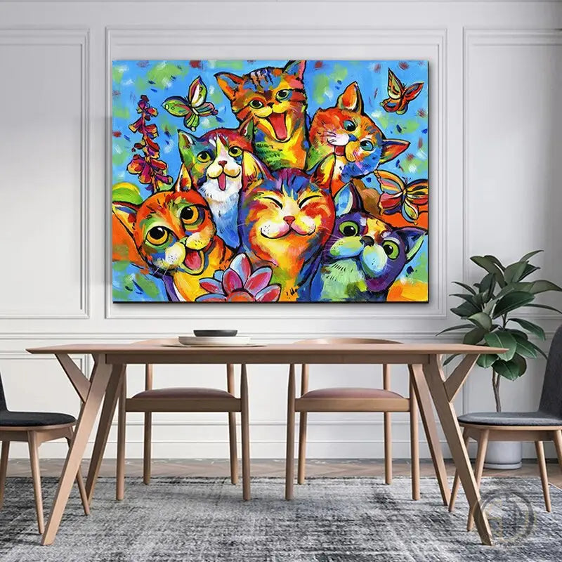 Tableau Peinture Chat Moderne Pop Art