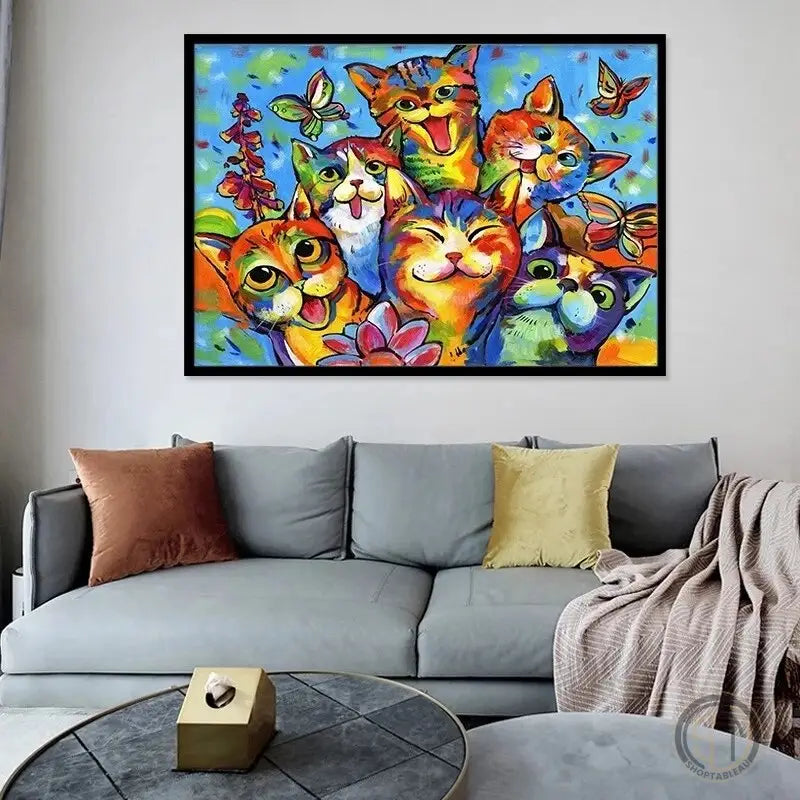 Tableau Peinture Chat Moderne Pop Art