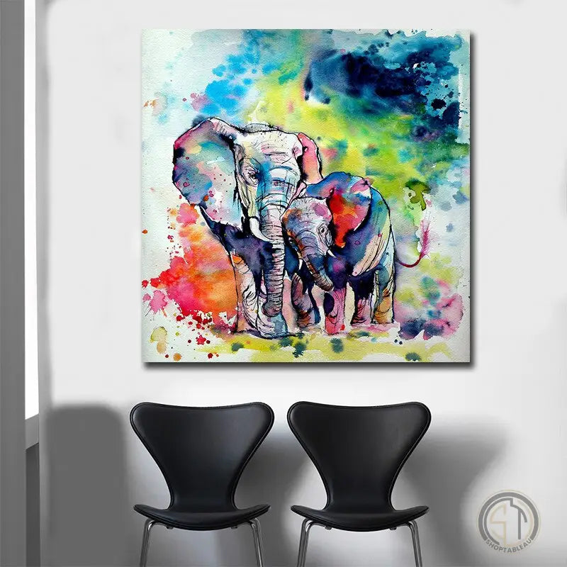 Tableau Éléphant Couleur