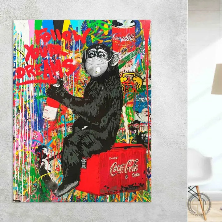 Tableau Pop Art Singe