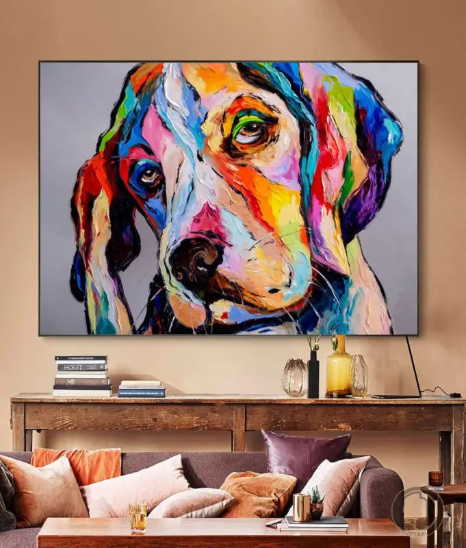 Tableau Chien Pop art