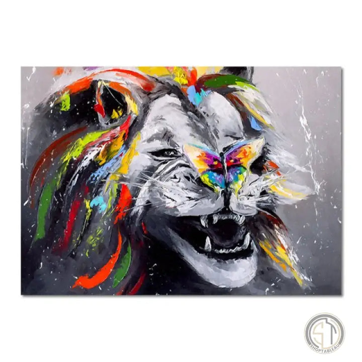 Tableau Lion pop art