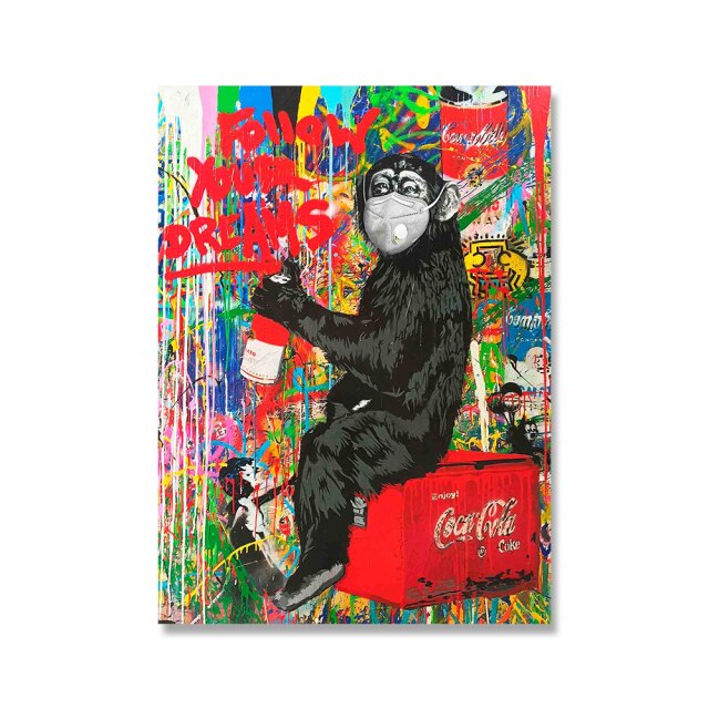 tableau gorille pop art