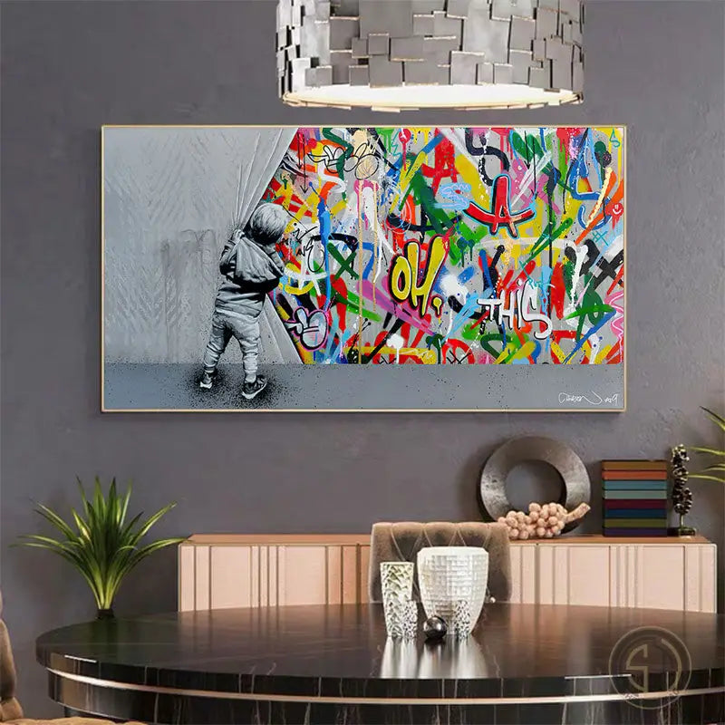 Toile Street art 80x120 cm - Gamm vert Toile Street art 80x120 cm - Gamm vert