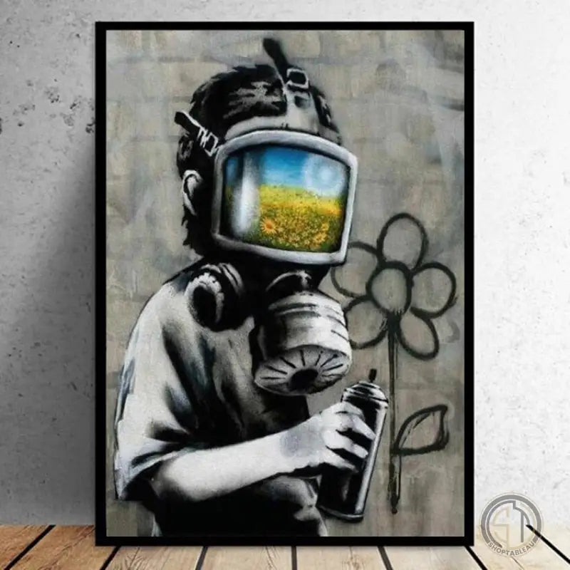 Banksy Tableau stree ✓ Street Art