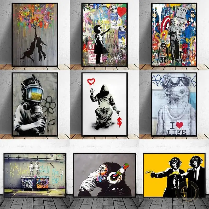 Banksy Tableau stree ✓ Street Art