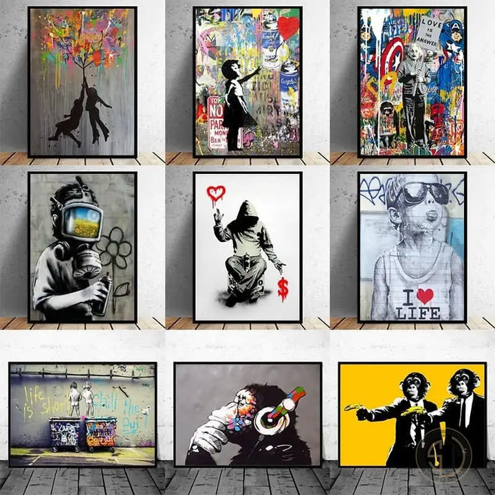 Banksy Tableau stree ✓ Street Art