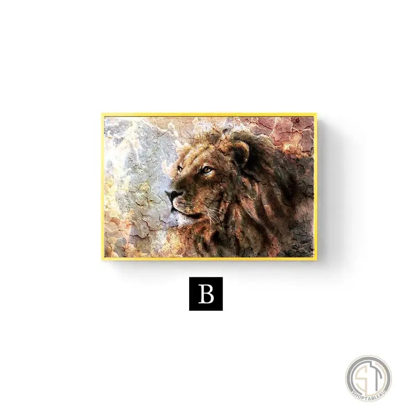 tableau lion 