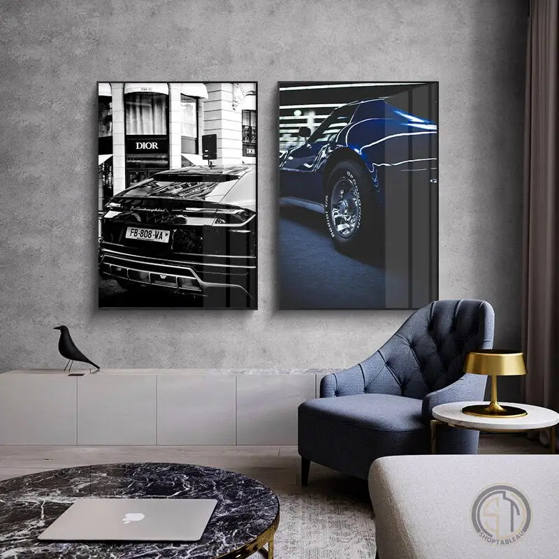 Tableau Voiture Design ✓ Moderne ✓ Noir et Blanc